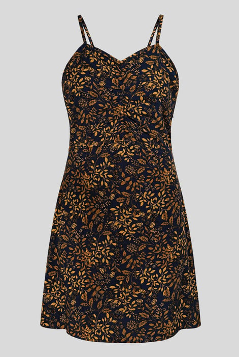 Women's Green Cami Mini Dress with Ruched Front