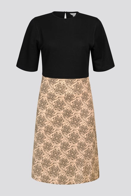 Printed Skirt Detail Design Jersey Dress