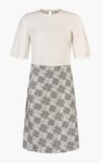 Printed Skirt Detail Design Jersey Dress