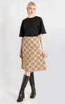 Printed Skirt Detail Design Jersey Dress