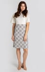 Printed Skirt Detail Design Jersey Dress