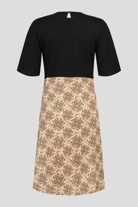 Printed Skirt Detail Design Jersey Dress