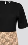 Printed Skirt Detail Design Jersey Dress