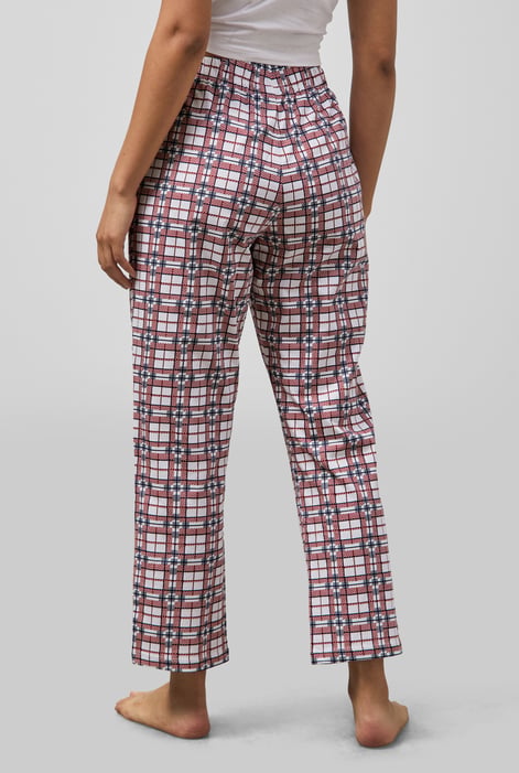 Brown Geo Print Wide Leg Pyjamas