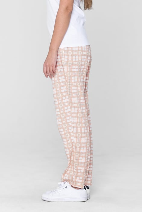 Pink Geo Print Wide Leg Pyjamas