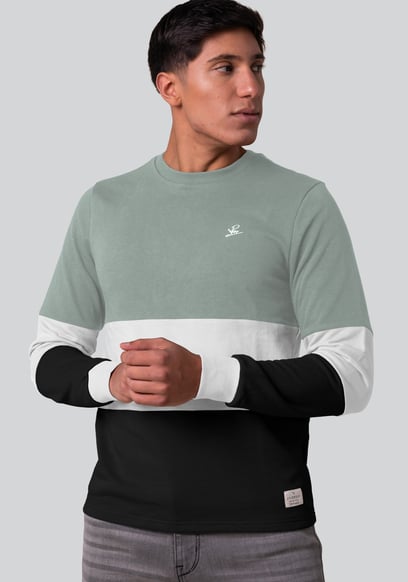 Long Sleeve Colourblock Sweatshirts
