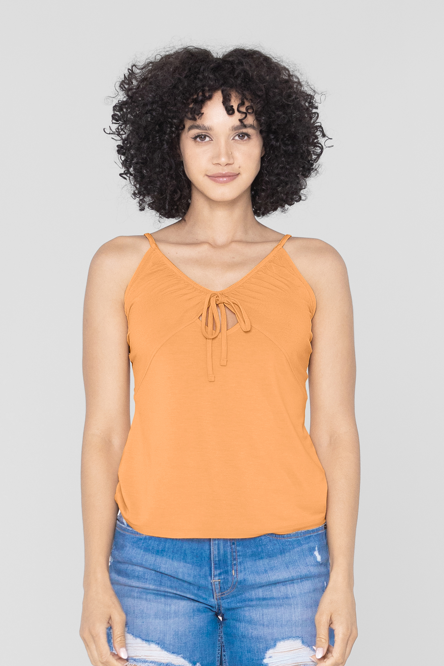 Key Hole Tie Detail Cami