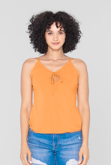 Pink Key Hole Tie Detail Cami