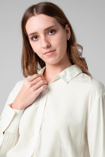 Tie-Cuff LS Viscose Shirt