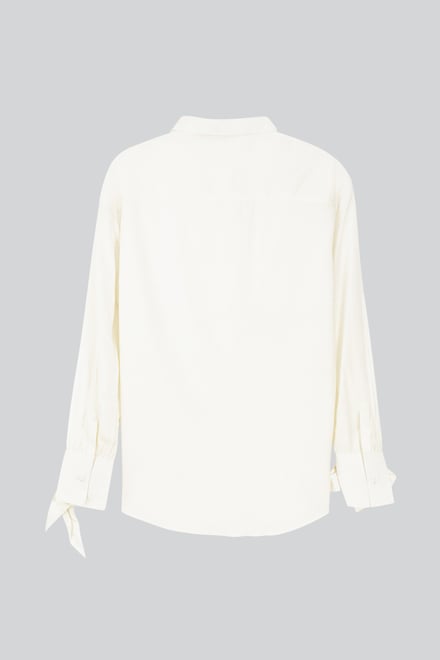Tie-Cuff LS Viscose Shirt