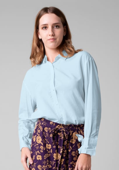 Tie-Cuff LS Viscose Shirt