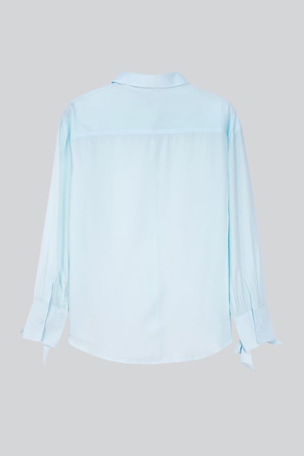 Tie-Cuff LS Viscose Shirt