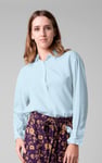 Tie-Cuff LS Viscose Shirt