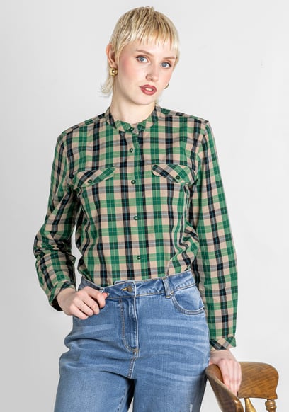 Womens Regular Fit Paper-Touch Poplin Shirt