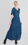 Crepe Viscose Paisley Printed Maxi Dress