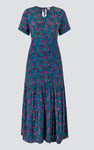 Crepe Viscose Paisley Printed Maxi Dress