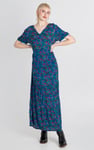 Crepe Viscose Paisley Printed Maxi Dress