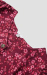 Womens Floral Print Button Front Blouse