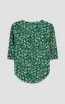 Womens Floral Print Button Front Blouse