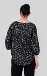 Womens Floral Print Button Front Blouse