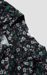 Womens Floral Print Button Front Blouse