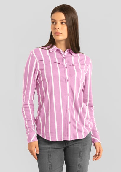 Long Sleeve Striped Smart Shirt