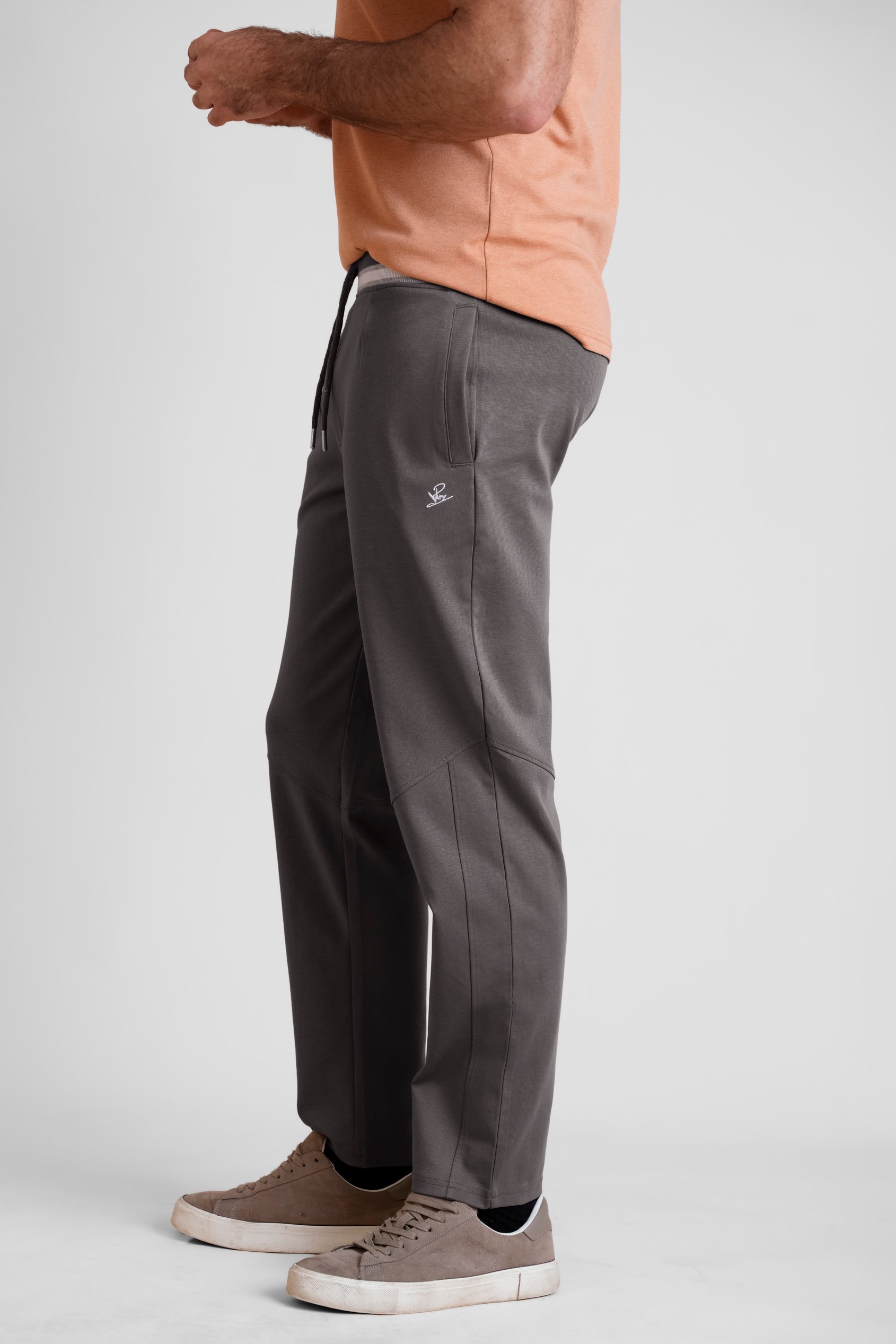Men's Striped Rib Waistband Jersey Trouser