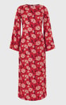 Floral Elegance Maxi Dress With Removable Sleeve