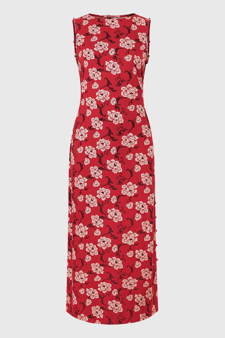 Floral Elegance Maxi Dress With Removable Sleeve