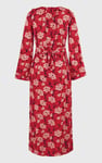 Floral Elegance Maxi Dress With Removable Sleeve
