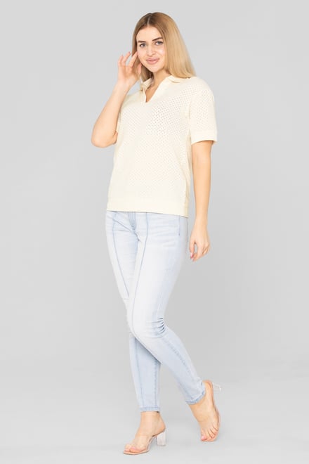 Mesh Textured Polo Shirts