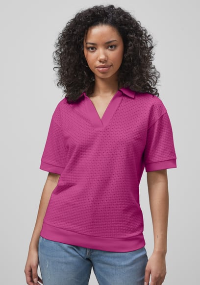 Mesh Textured Polo Shirts