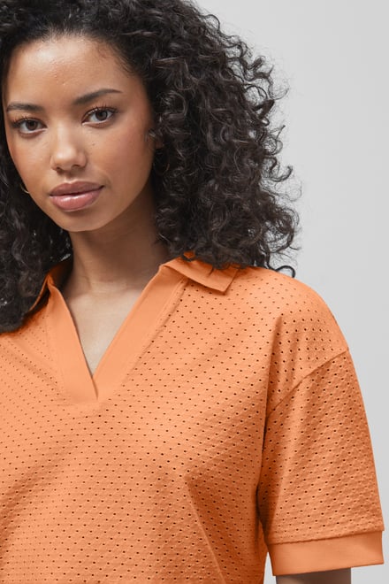 Mesh Textured Polo Shirts