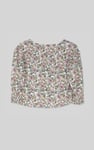 Printed Flute Sleeve Blouse