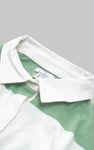 Raw Edge Hem Crop Striped Poloshirt YD