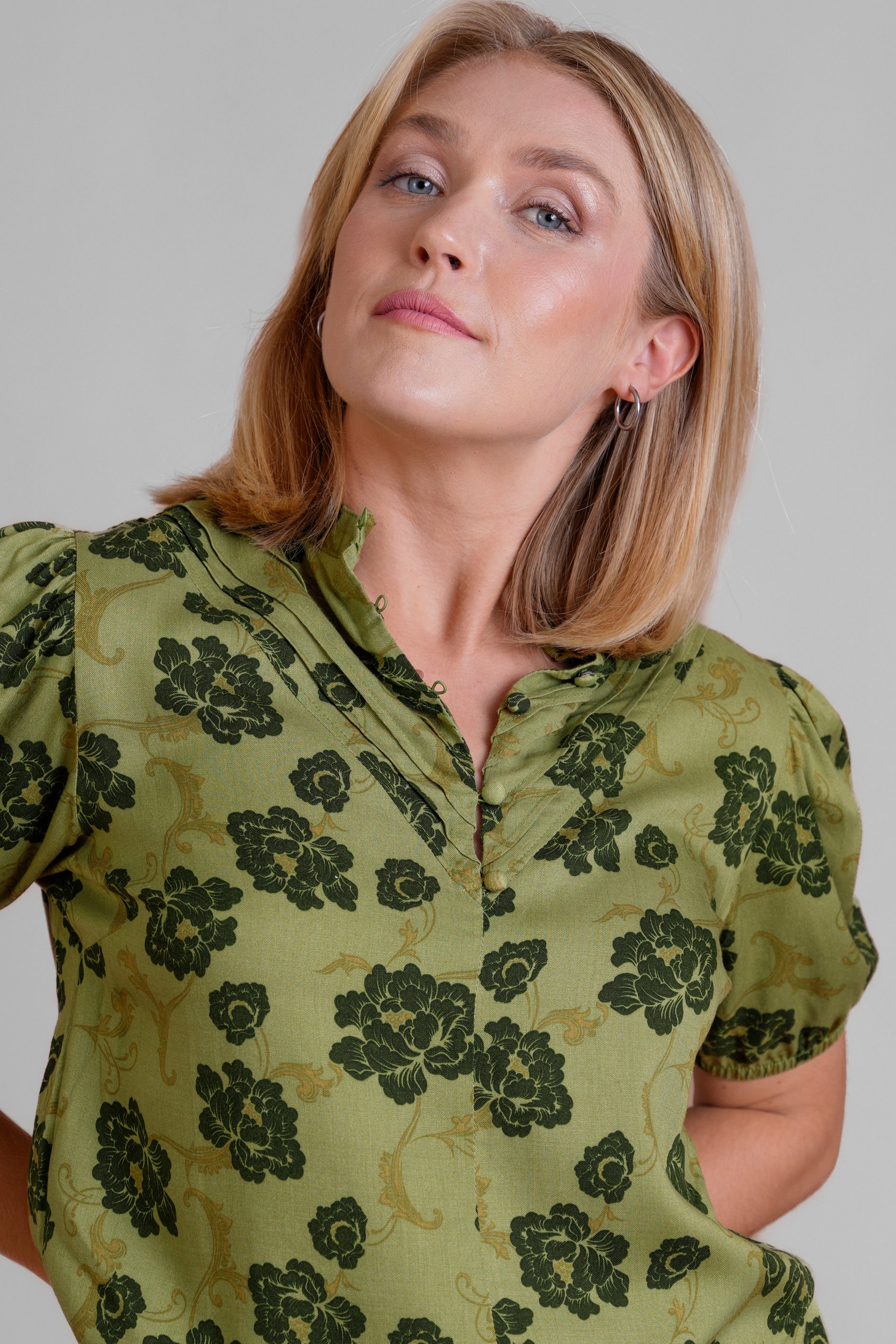 Floral Print Short Sleeve Tops