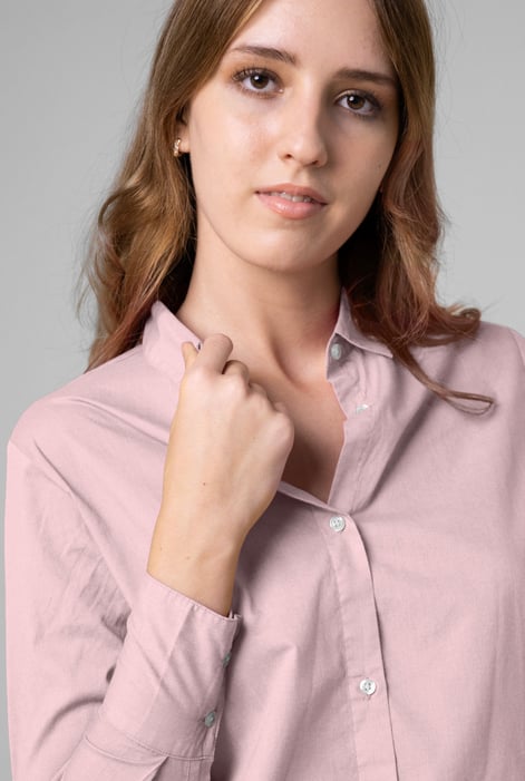 Womens Cream Long Sleeve Work Shirt