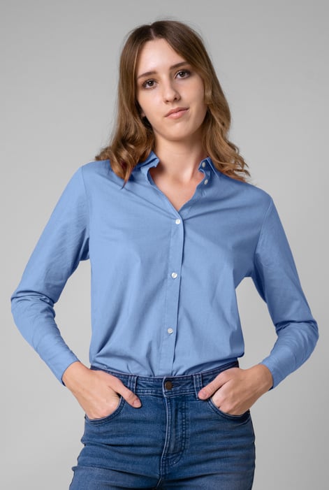 Womens Black Long Sleeve Work Shirt