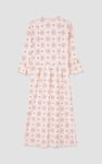 Ditsy Floral Flounce Sleeve Midi Dress