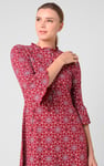 Ditsy Floral Flounce Sleeve Midi Dress