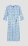 Ditsy Floral Flounce Sleeve Midi Dress