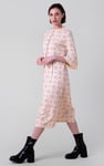 Ditsy Floral Flounce Sleeve Midi Dress