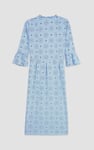 Ditsy Floral Flounce Sleeve Midi Dress