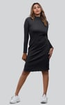 Crepe Ribbed Bodycon Midi Dress