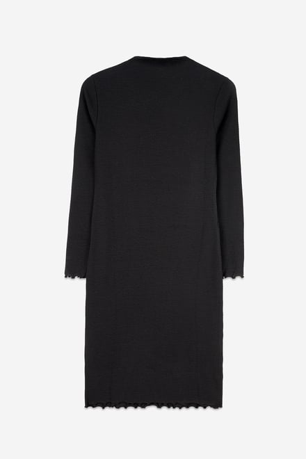Crepe Ribbed Bodycon Midi Dress
