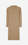 Crepe Ribbed Bodycon Midi Dress