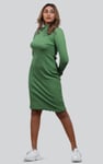 Crepe Ribbed Bodycon Midi Dress