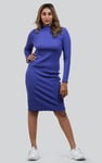 Crepe Ribbed Bodycon Midi Dress