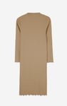 Crepe Ribbed Bodycon Midi Dress