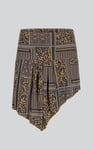Asymmetric Printed Jersey Mini Skirt